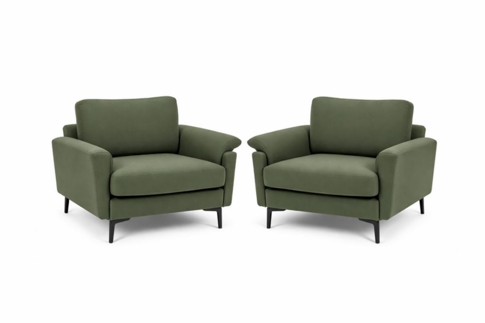 Set di 2 poltrone in Fibra di poliestere con gambe in Acciaio inossidabile