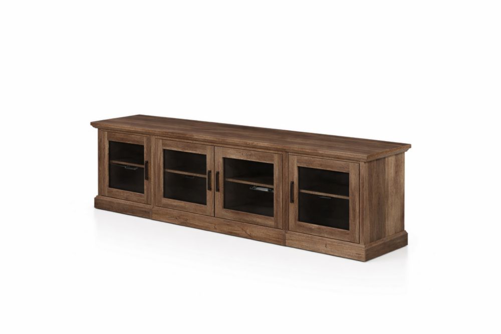 Mobile TV in Legno massello con ante in vetro a quattro porte