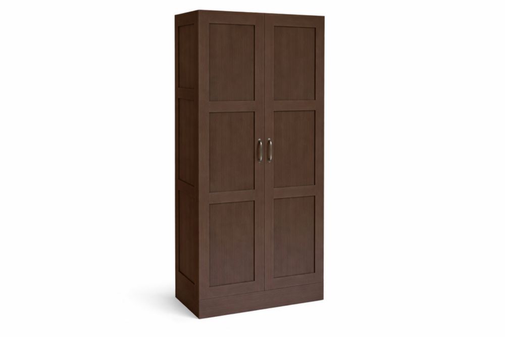 Armadio in Legno Marrone con Ante a Battente-Aestivino