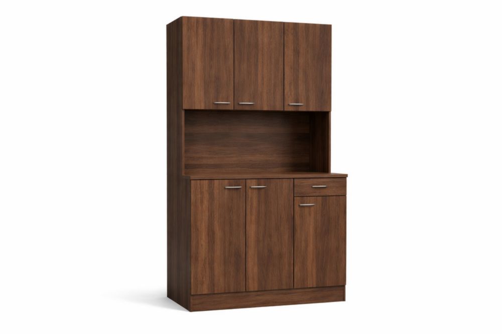 Armadio da Cucina in Legno Marrone con Ripiani 180x80x40 cm-Aestivino