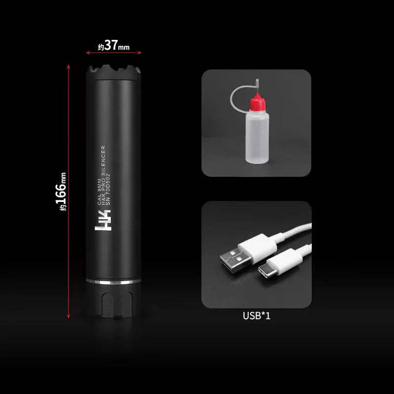 New Smoke Wolf Silencer For Both Gel blaster&Airsoft With 14mm Thread LKCJ