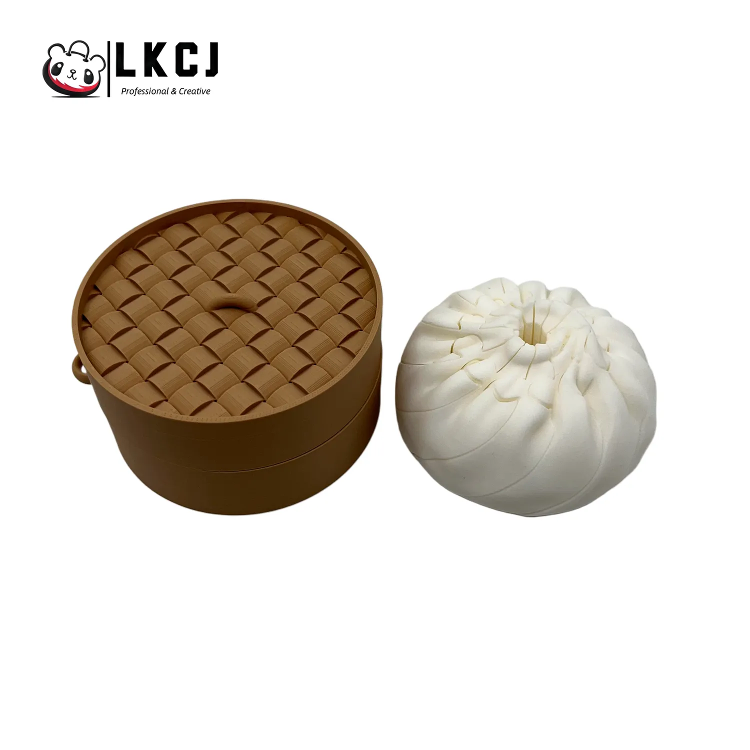 Realistic 3D Printed Bun (Baozi) Stress Relief Toy with Steamer - Eco-Friendly PLA