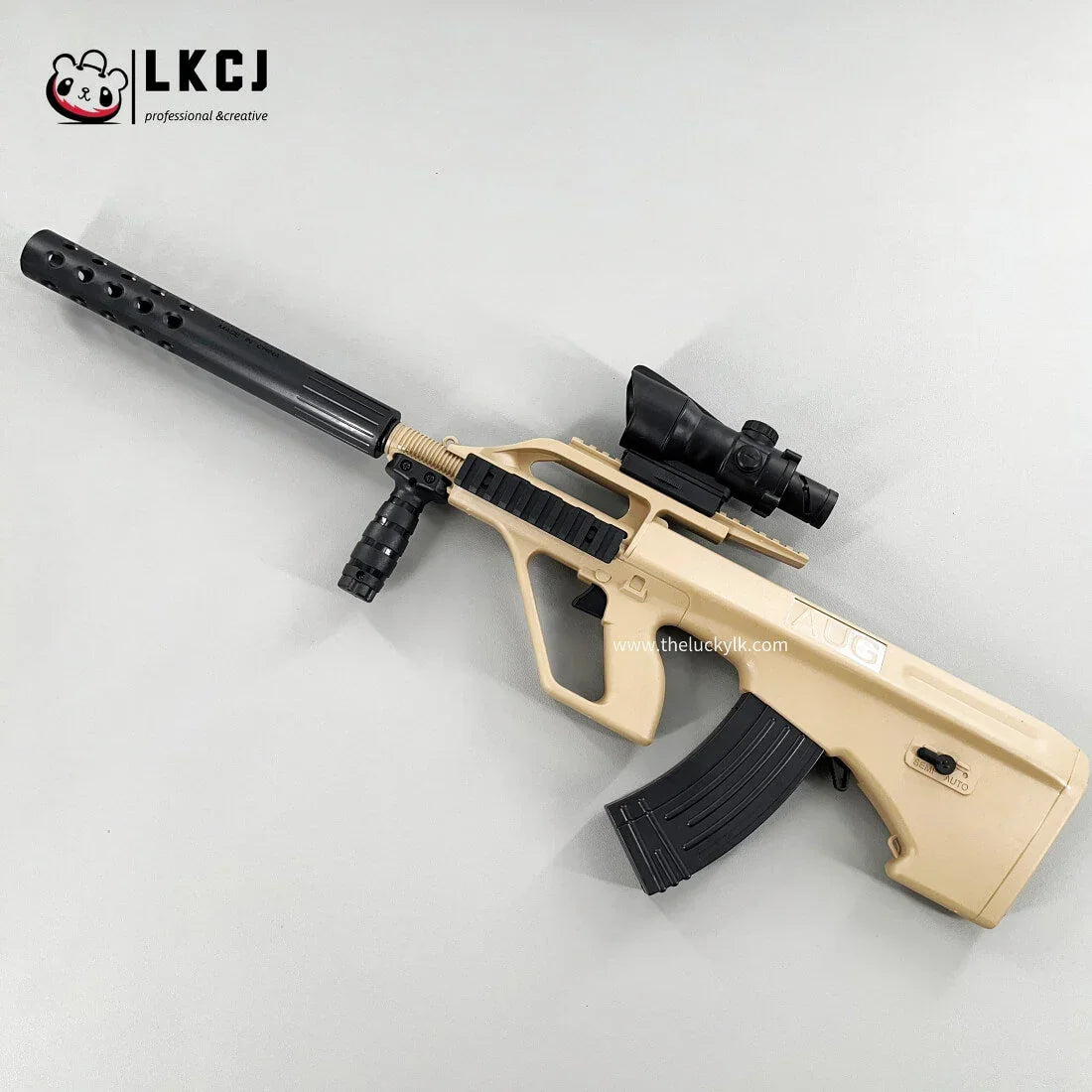 Mini Aug Gel Blaster With 7 Colors of Lighted Silencer Recommended Age Range: 10-15 Years LKCJ