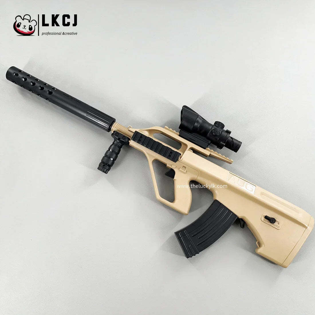 Mini Aug Gel Blaster With 7 Colors of Lighted Silencer Recommended Age Range: 10-15 Years LKCJ