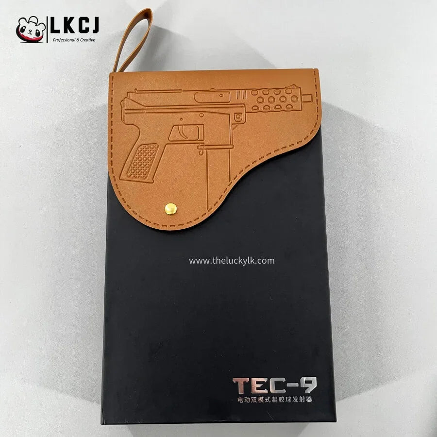Gold/Sliver TEC9 Gel Blaster With 7 Colors of Lighted Silencer LKCJ