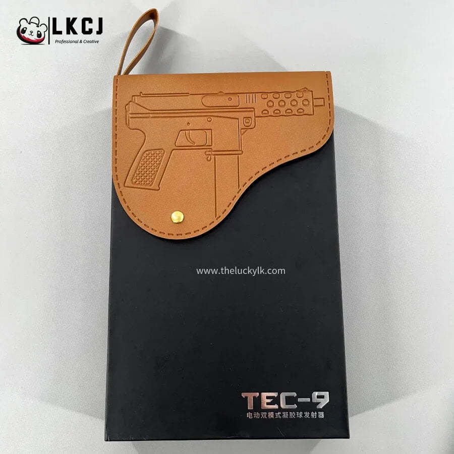Gold/Sliver TEC9 Gel Blaster With 7 Colors of Lighted Silencer LKCJ