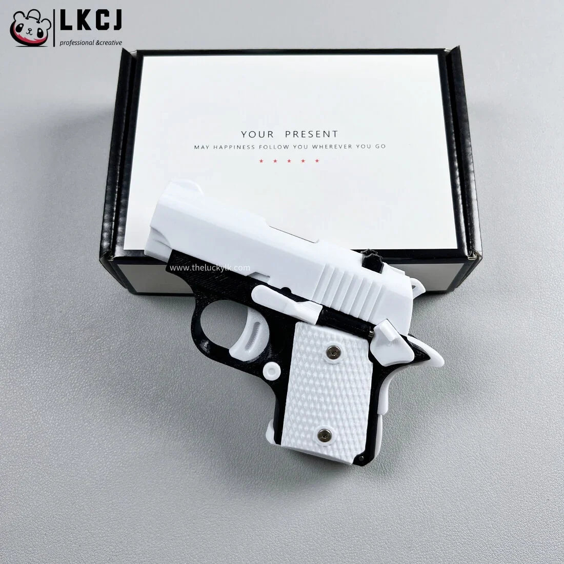 Real 3D Printed Mini 1911 Decompression Model Keychain, Non-launchable LKCJ