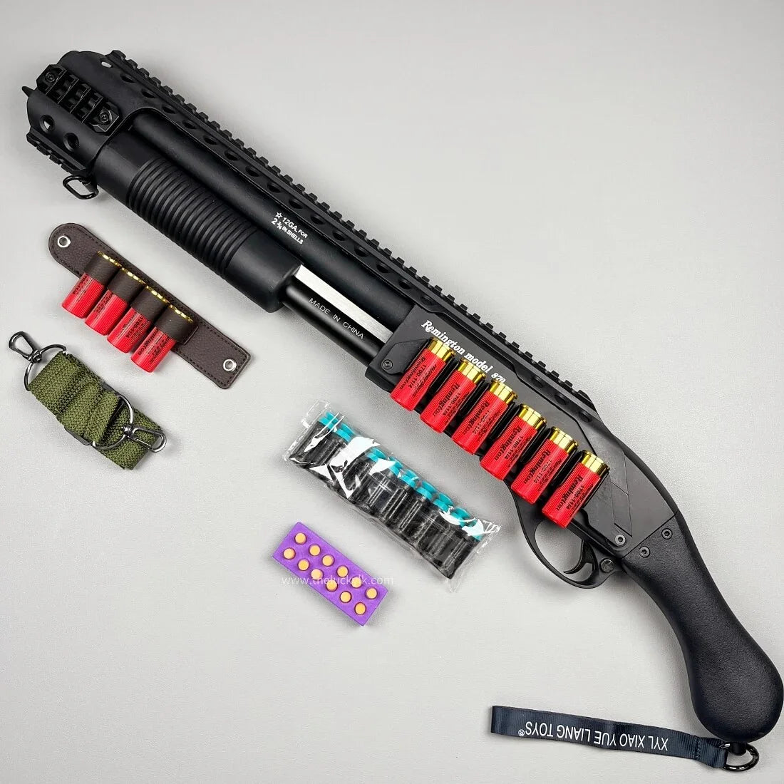 トイガン APS M870 Black-Red M870 Nerf Soft Bullet Gun - Metal Barrel freeshipping - LKCJ