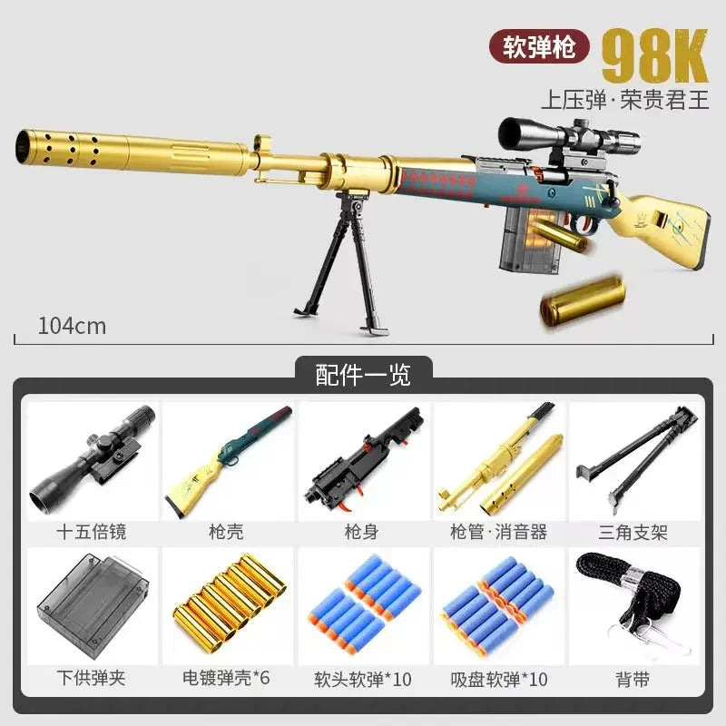 98K M24 AWM Snipers Soft Bullet Gun Toy LKCJ