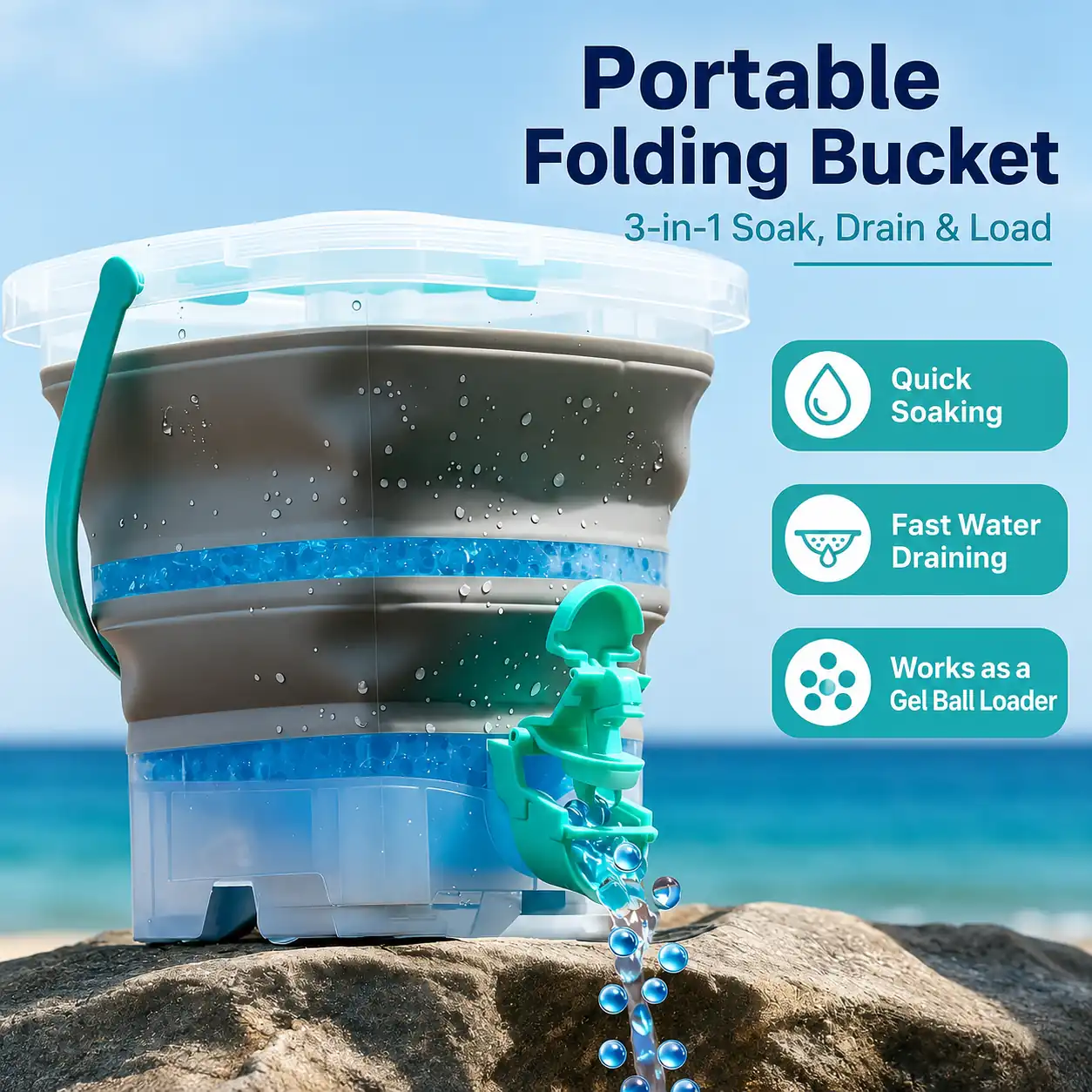 Multifunctional Gel Ball Soaking Bucket
