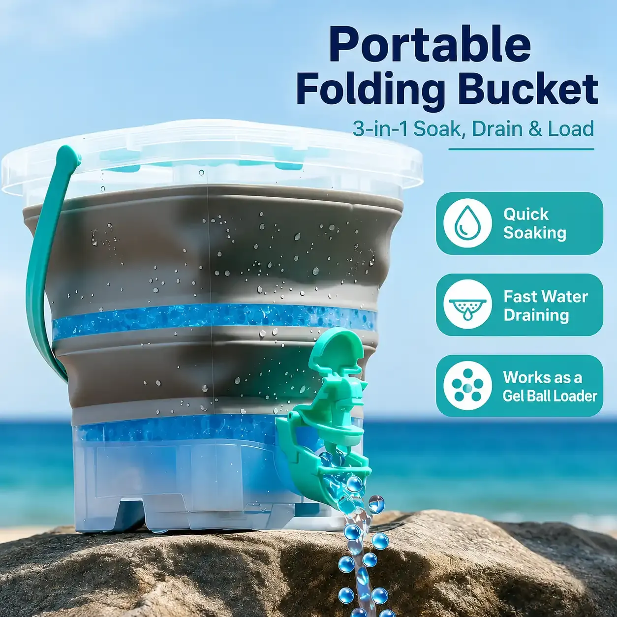 Multifunctional Gel Ball Soaking Bucket