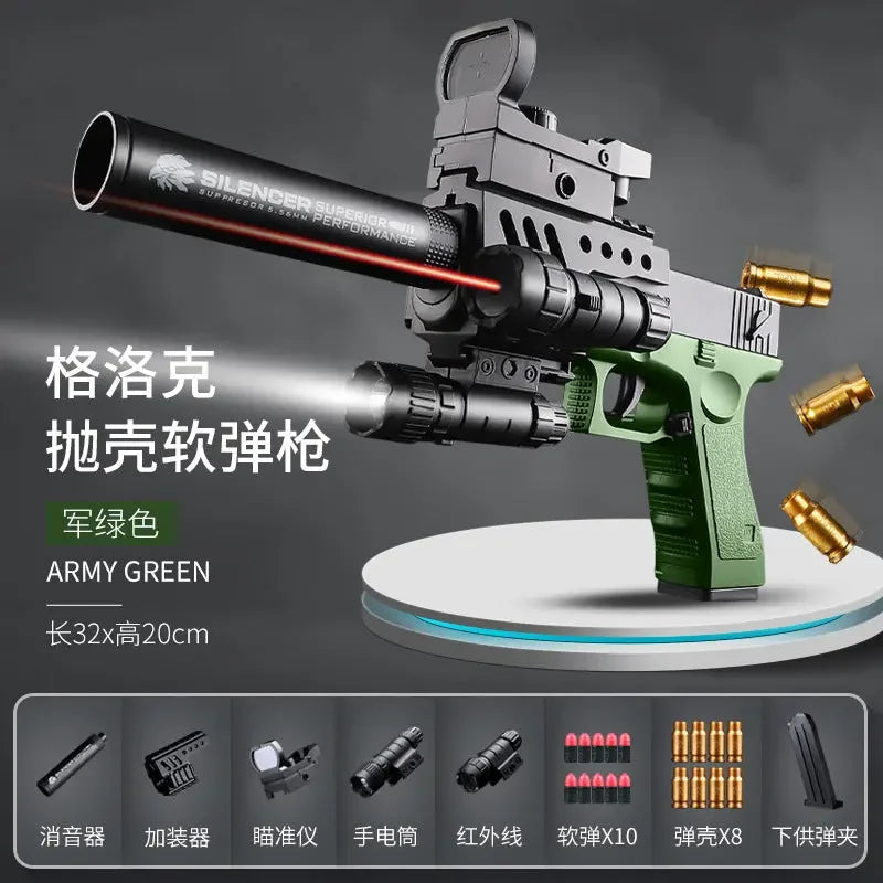 New Plastic EVA Foam Darts Bullets Gun Aim Train Handgun Air Gun Sniper LKCJ