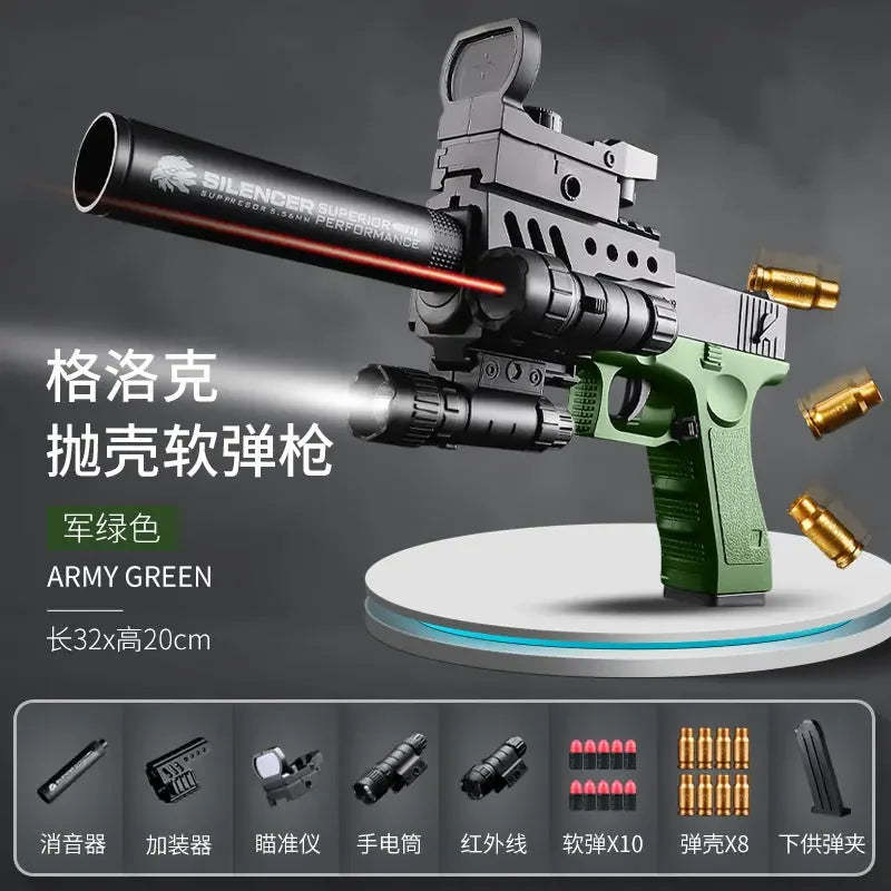 New Plastic EVA Foam Darts Bullets Gun Aim Train Handgun Air Gun Sniper LKCJ