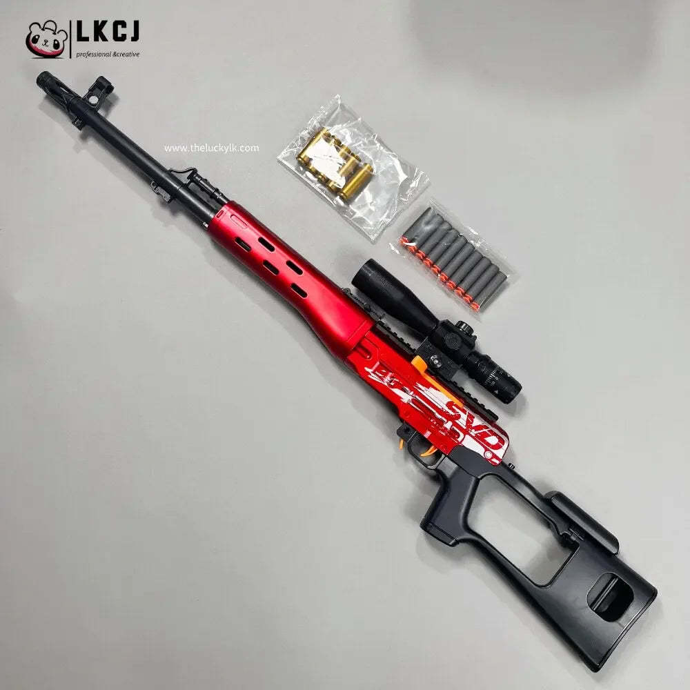 SVD Snipers With  Exquisite Wood Color Soft Bullet Gun Toy LKCJ