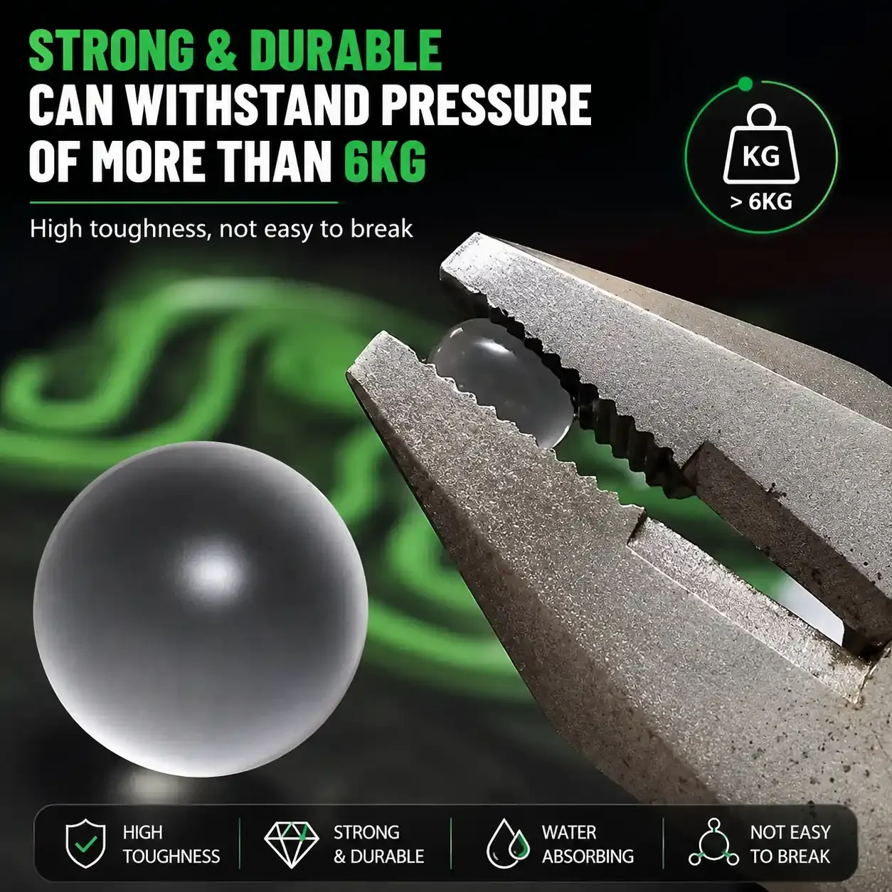 2 Packs of 6x Hardened Gel Balls For Enhancing The Performance of Gel Blasters