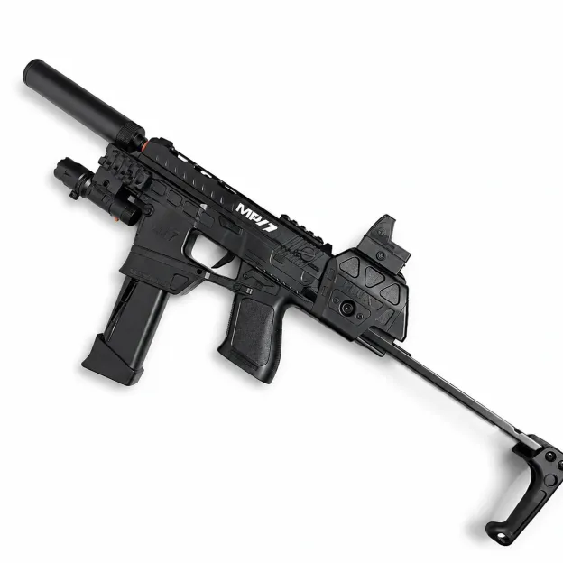 Mp17 Gel Blaster With Metal Stock, Metal Rail