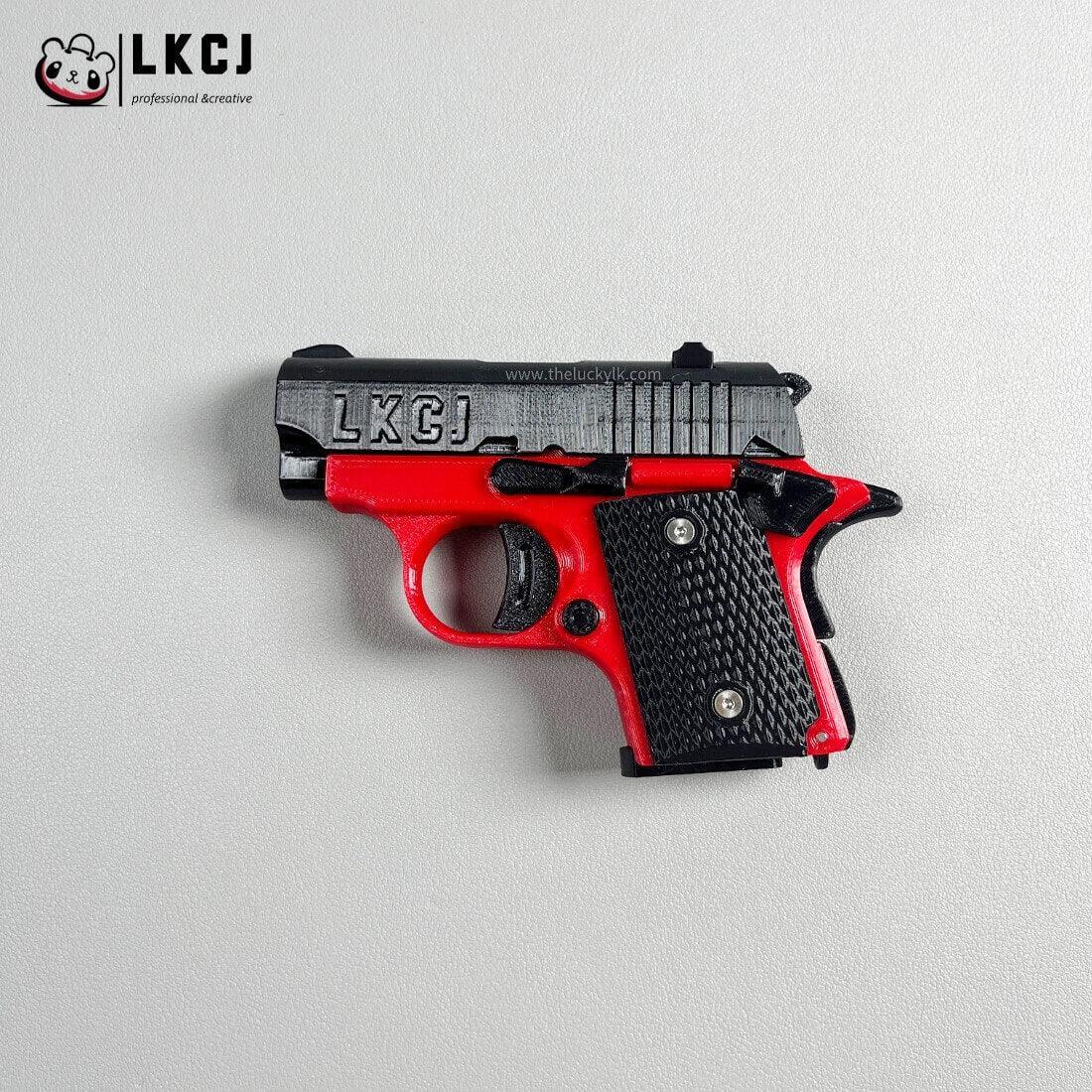 Real 3D Printed Mini 1911 Decompression Model Keychain, Non-launchable LKCJ