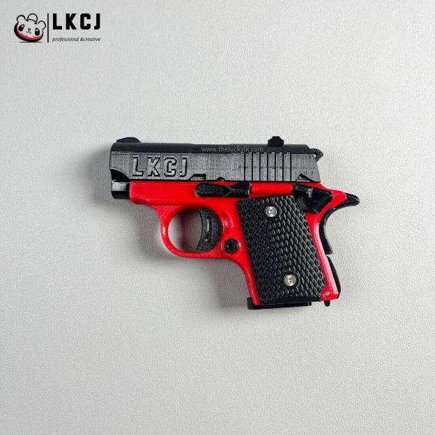 Real 3D Printed Mini 1911 Decompression Model Keychain, Non-launchable LKCJ