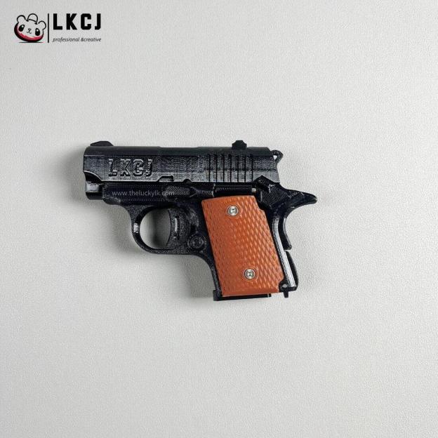Real 3D Printed Mini 1911 Decompression Model Keychain, Non-launchable LKCJ