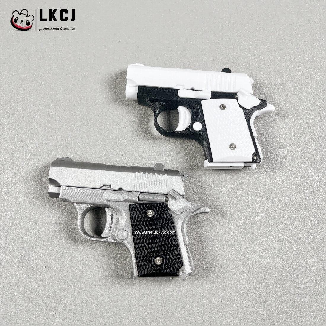 Real 3D Printed Mini 1911 Decompression Model Keychain, Non-launchable LKCJ
