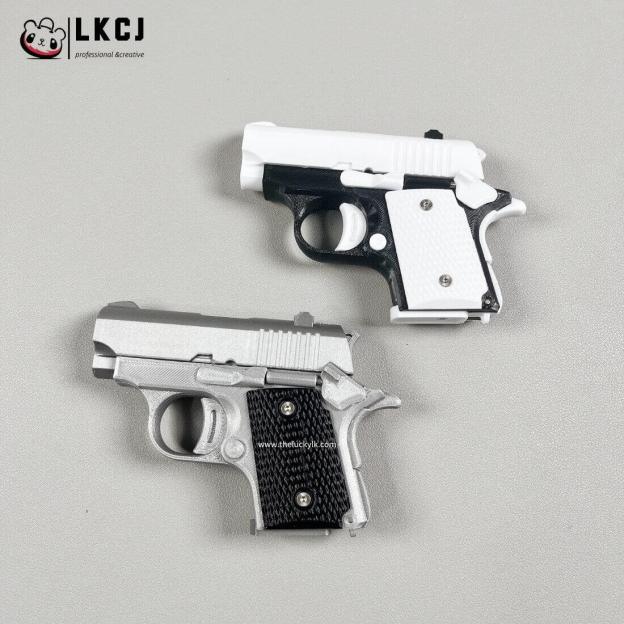 Real 3D Printed Mini 1911 Decompression Model Keychain, Non-launchable LKCJ