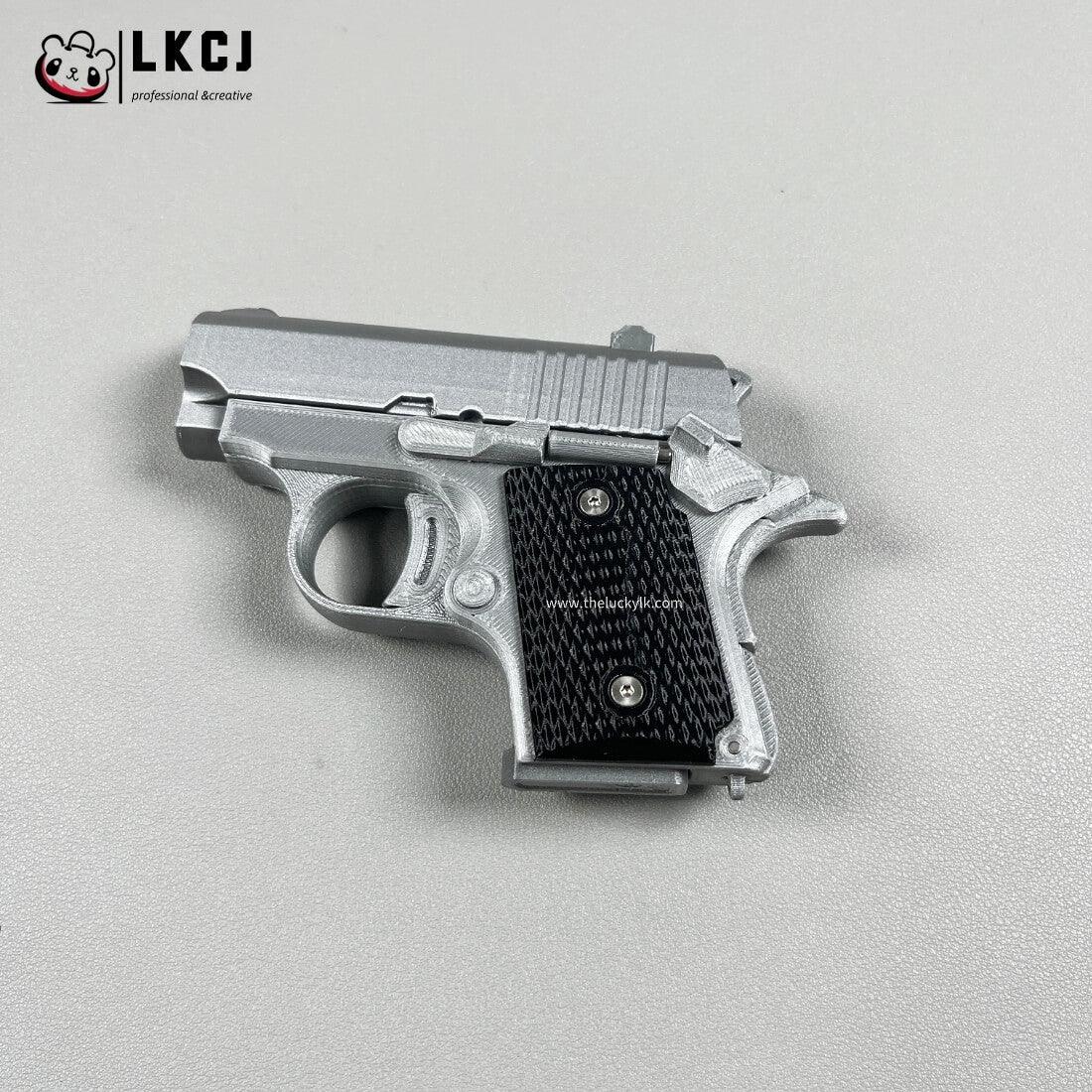 Real 3D Printed Mini 1911 Decompression Model Keychain, Non-launchable LKCJ