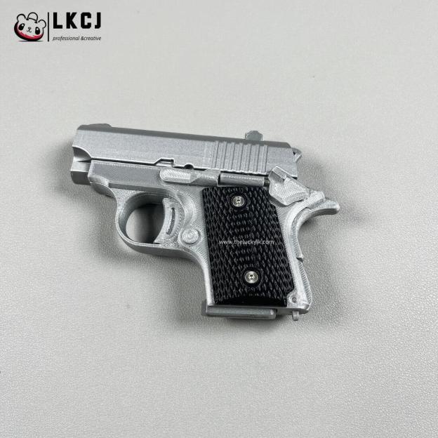 Real 3D Printed Mini 1911 Decompression Model Keychain, Non-launchable LKCJ