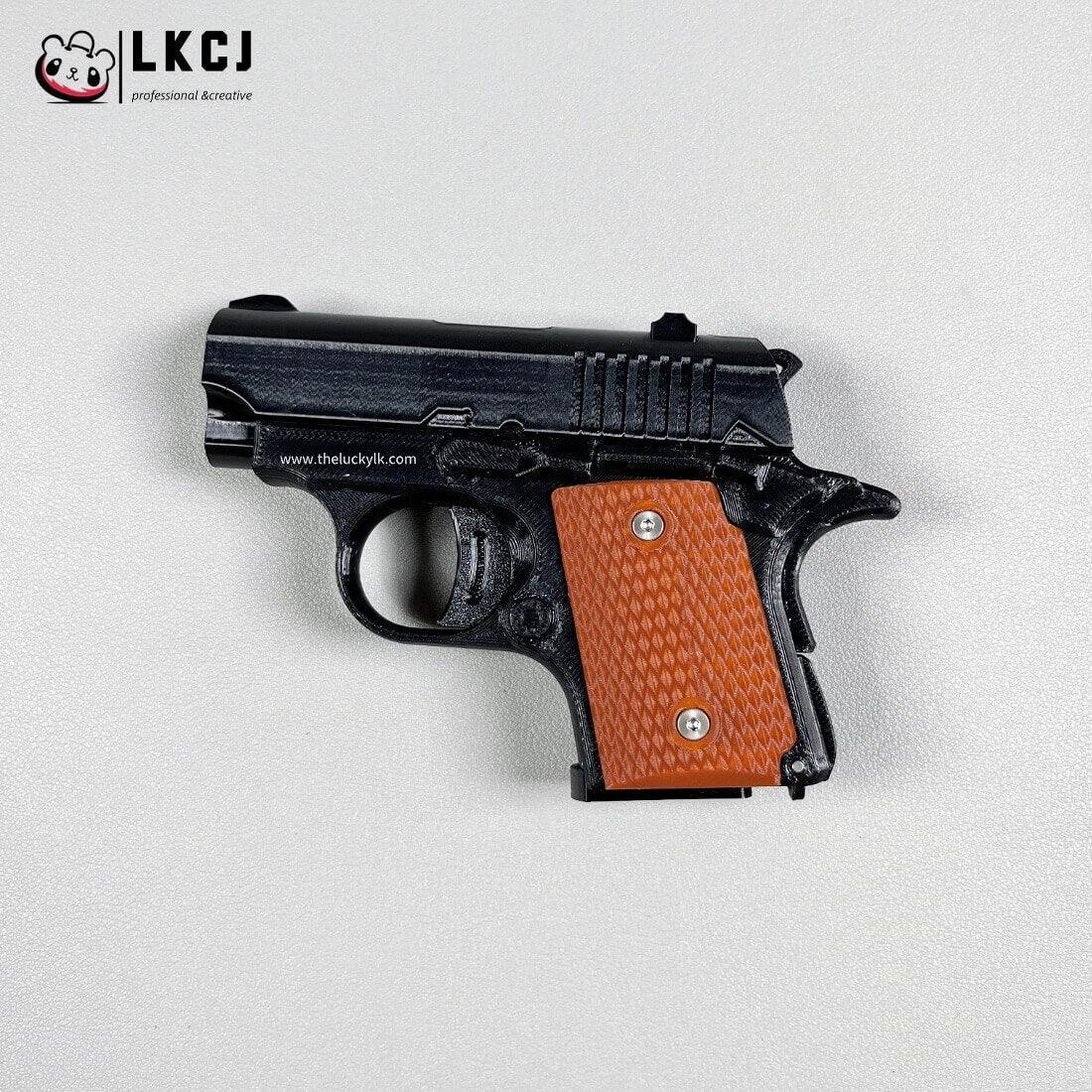 Real 3D Printed Mini 1911 Decompression Model Keychain, Non-launchable LKCJ