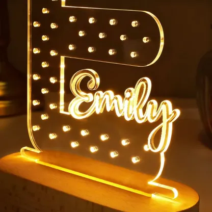 Personalized Name Earring Holder Night Light – Custom Acrylic Jewelry Organizer Display Stand, LED Lamp Gift for Mom, Birthday or Mother’s Day