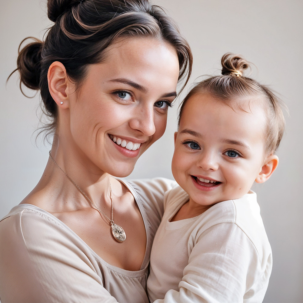 Personalized Photo Locket Necklace – Custom Engraved Picture Pendant for Women, Emotional Gift for Mom, Birthday or Mother’s Day