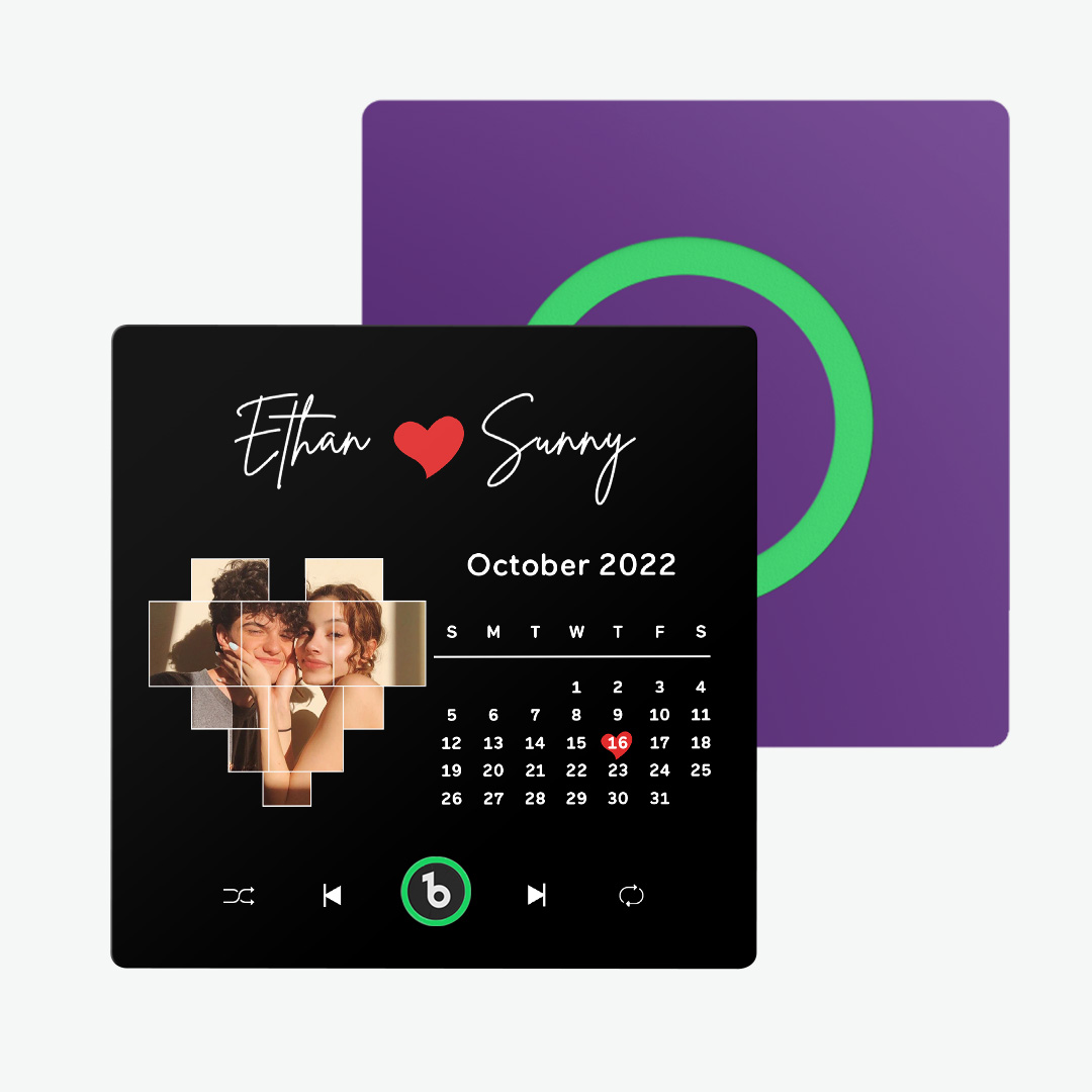 FridgeBeats Frameless Custom Music Calendar Fridge Magnet Special for Valentine's Day New 4.0 Upgrade Album Fridge Magnet Photo Sticker