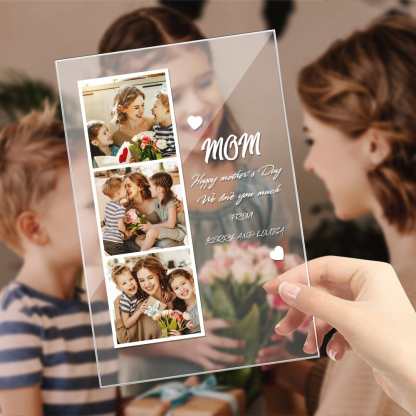 Personalized Photo Night Light for Mom – Custom Picture & Name LED Lamp, Emotional Mother’s Day Gift, Bedroom Decor Light