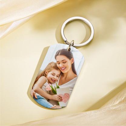 Personalized Photo Keychain For Mom Custom Picture Keychain Mothers Day Gift From Daughter Or Son To My Mom Gift