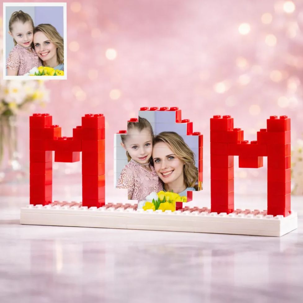 Custom Building Brick Photo Block Personalised MOM Brick Puzzles Mother's Day Gifts
