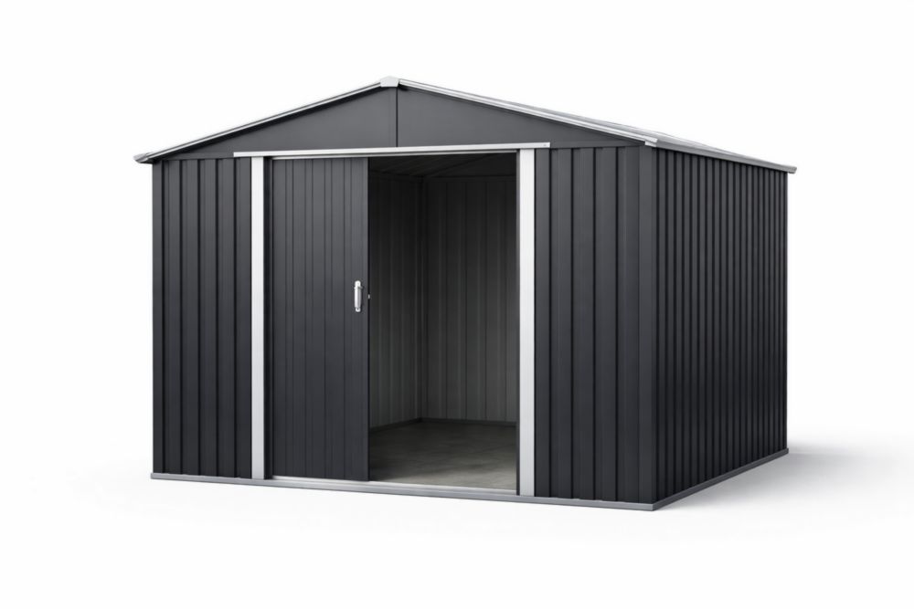 Abri de Jardin Métallique en Acier Galvanisé Gris-Silavino