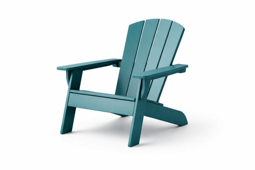 Chaise Adirondack en Matériau Composite Bleu Longueur 85 cm x Largeur 76 cm x Hauteur 89 cm-Silavino
