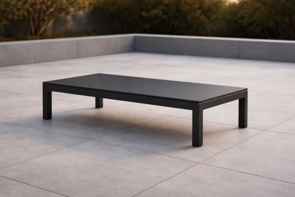 Table basse en métal noir 120x60x30 cm-Decorivio