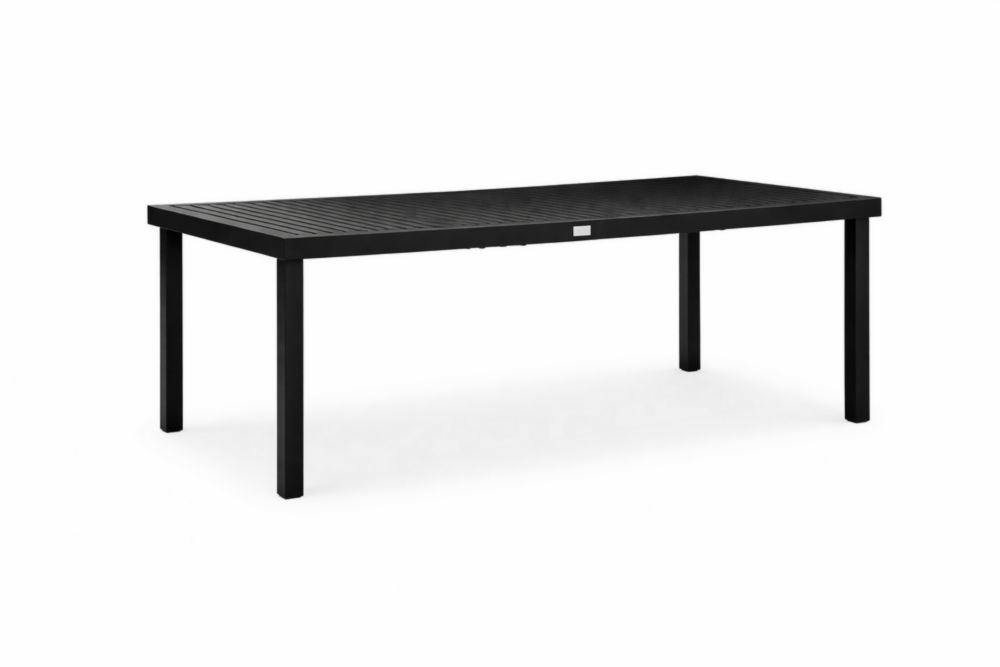 Table rectangulaire en aluminium noir 200x90x75 cm