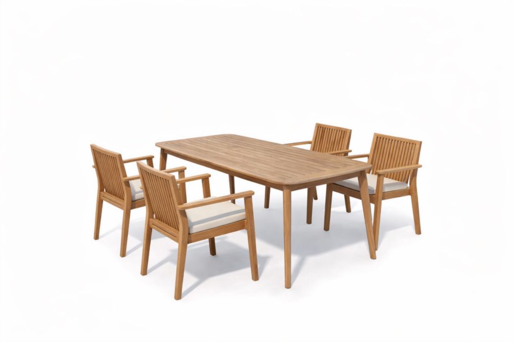 Ensemble de Jardin Rectangulaire en bois massif