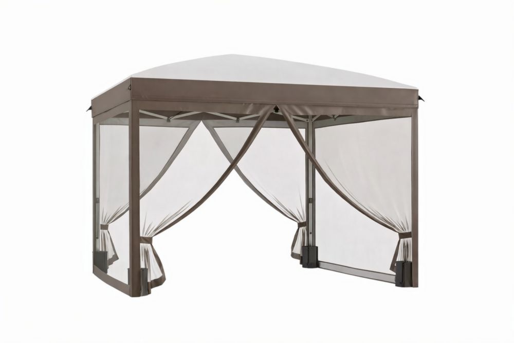 Pavillon Rectangulaire Aluminium Polyester Beige