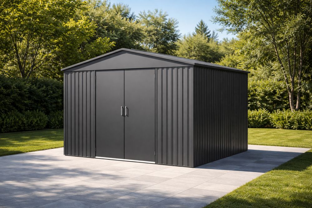 Abri de Jardin Métal Anthracite 315x243x209cm