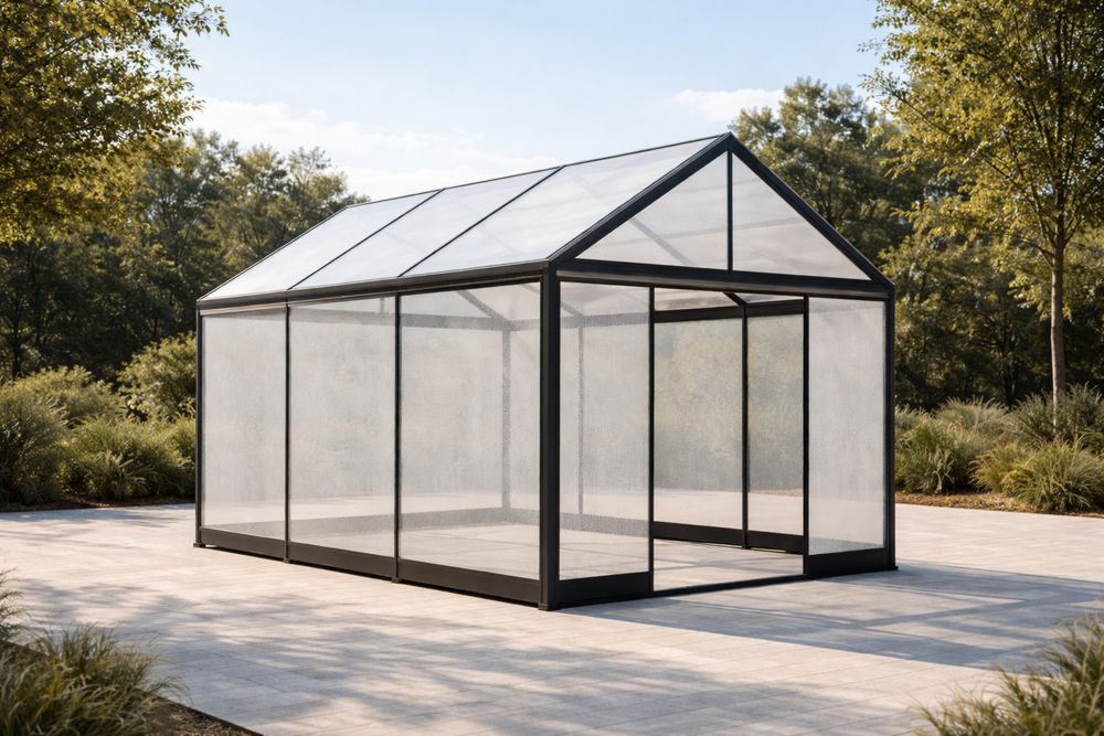 Serre de Jardin en Aluminium avec Panneaux en Polycarbonate Transparent