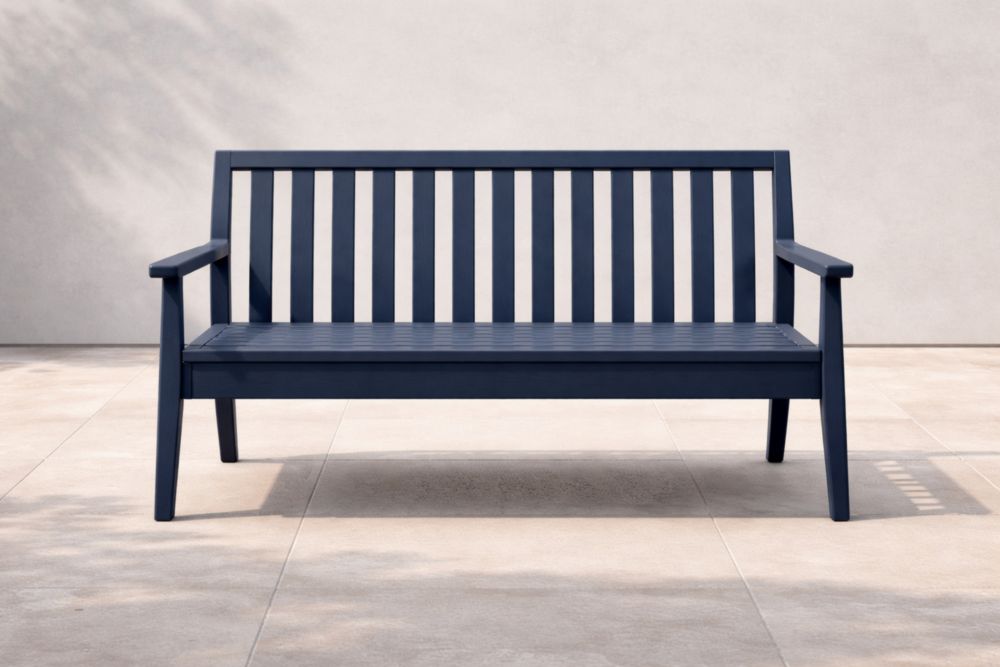 Banc en aluminium bleu
