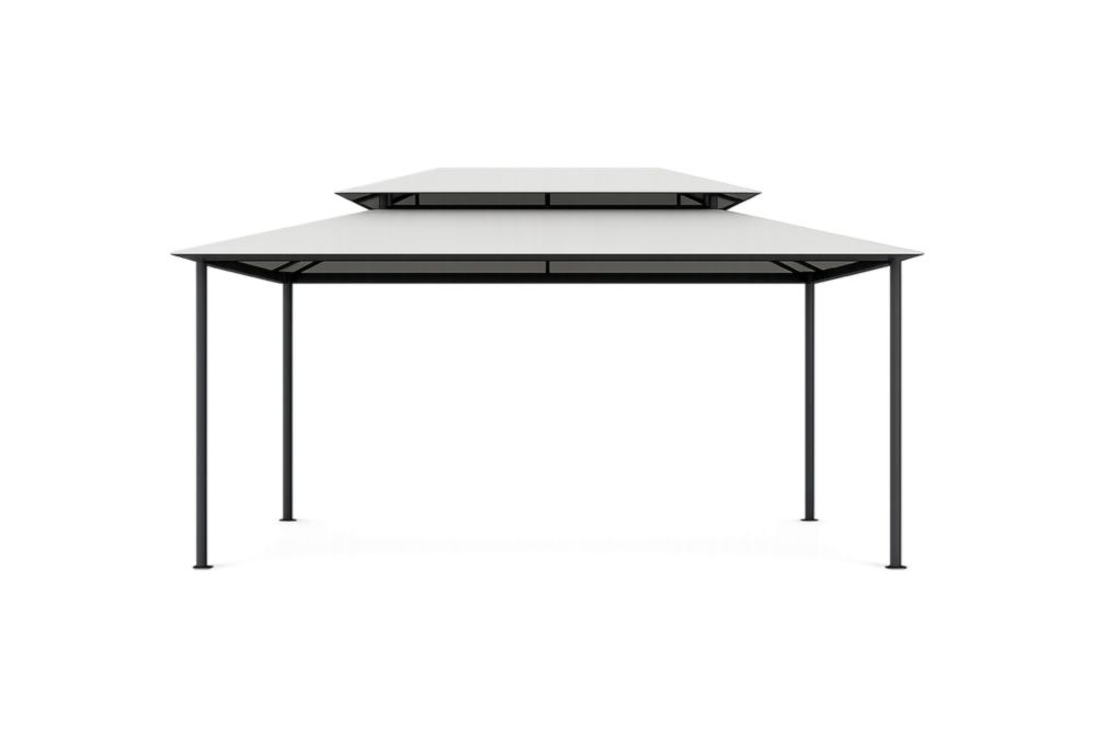 Gazebo en Aluminium et Acier Gris