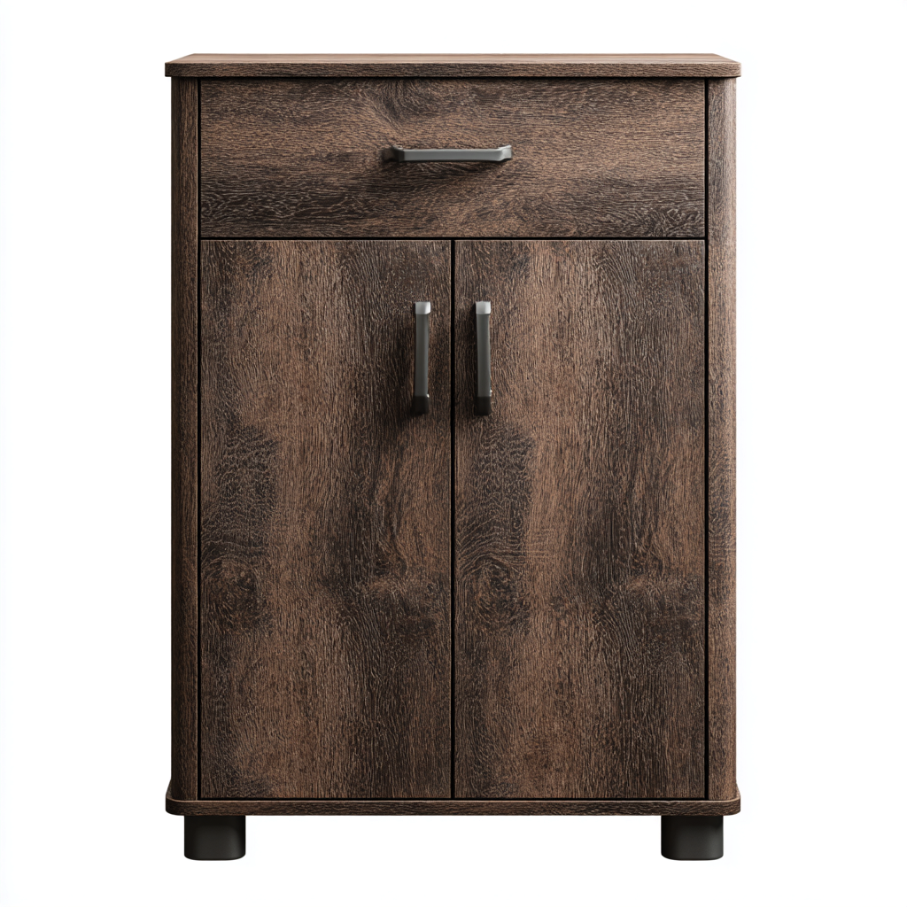 Schuhschrank Holz 70x35x100 cm - Dunkelbraun - Modernes Design-Denuploft