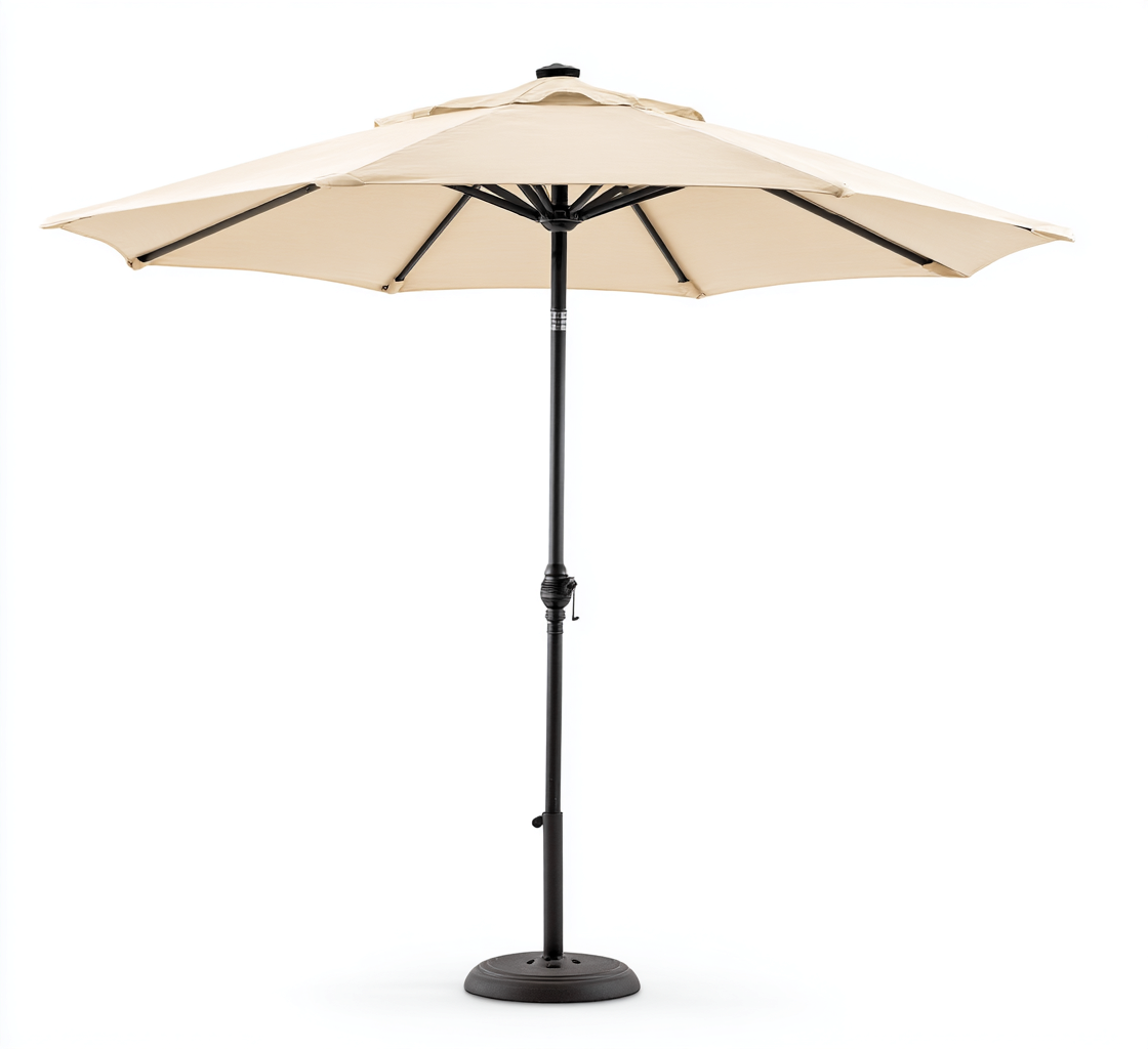 Gartenschirm - Polyester - 240x240x255 cm - beige - modern-Denuploft