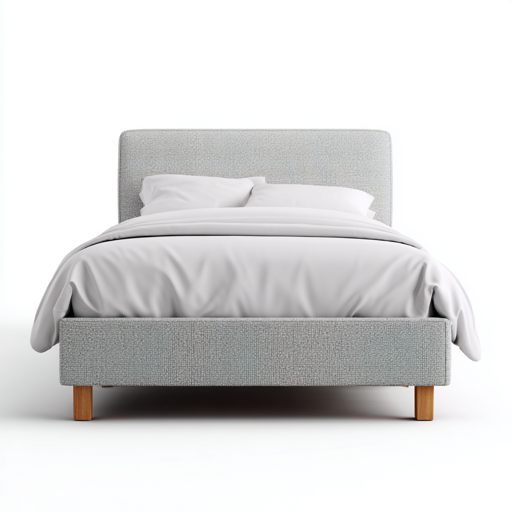 Doppelbett Stoffrahmen 200x180x100 cm - Hellgrau - Skandinavisches Design-Denuploft