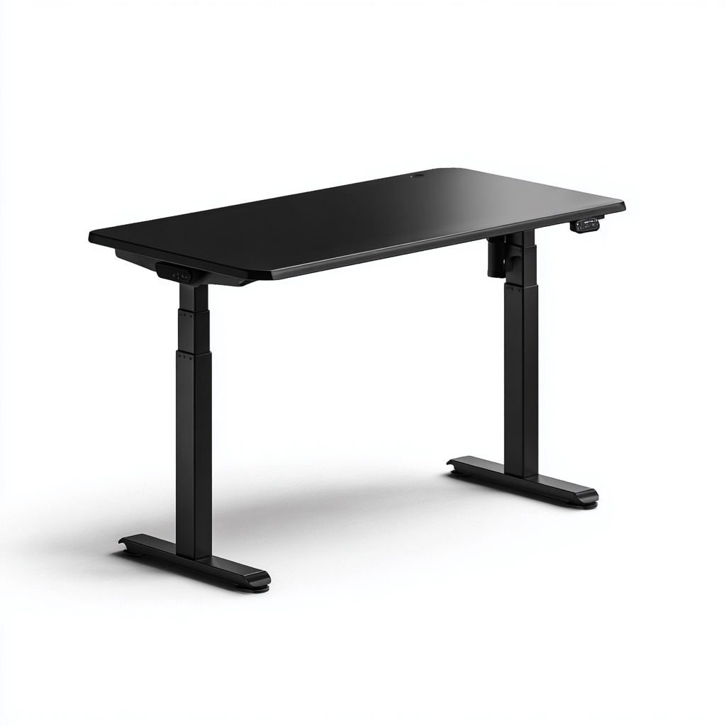 Schreibtisch Metall-Kunststoff 120x60x75-120 cm - Schwarz - Modernes Design-Denuploft