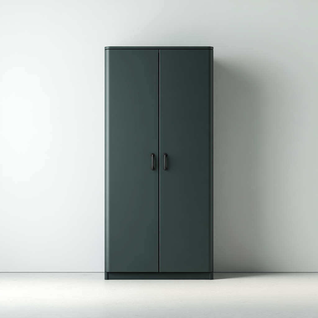 Kleiderschrank aus Holz - 100x55x200 cm - dunkelgrün - moderner Stil-Denuploft