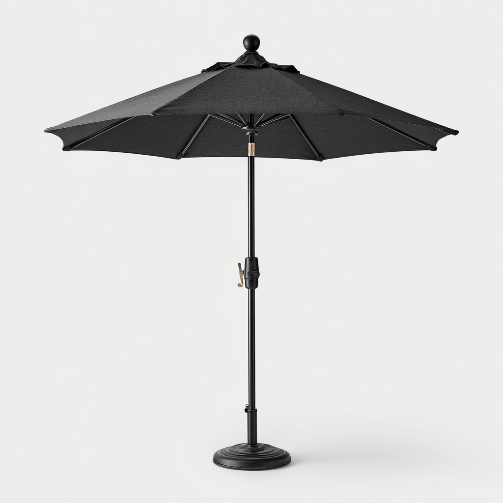 Gartenschirm Metall 260x260x250 cm - schwarz - modernes Design-Denuploft